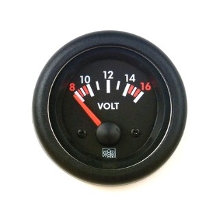 Voltmetre analogique 12V diam. 52mm