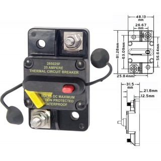 Disjoncteur thermique DC 12/48V saillie Série 285