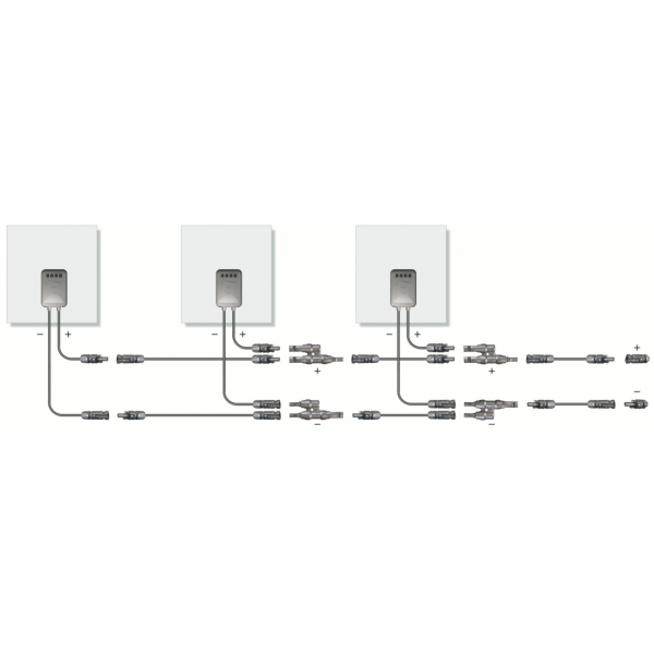 1 Paire Panneau Solaire T/Y Branche Connecteurs câble répartiteur