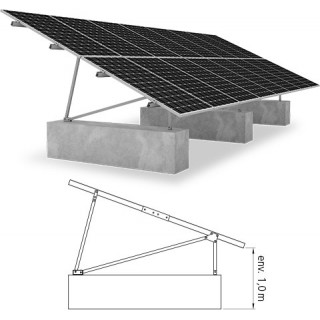 Structure 18 panneaux solaires plein champ