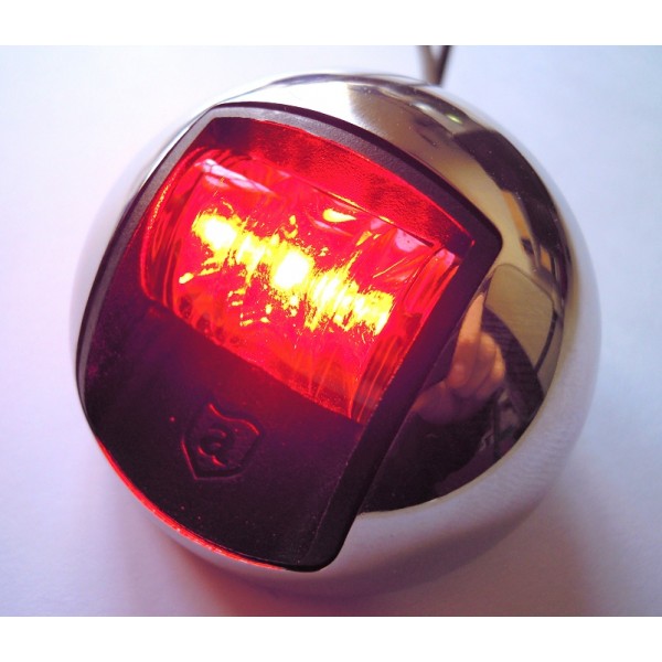 Feu de navigation LED ROUGE, 12V 1W, etanche, 1NM pour bateau