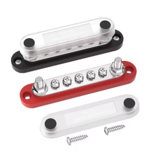 Barette à 6+2 vis 150A avec cache. 2 pcs.