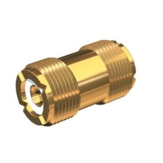Adaptateur UHF PL-259 Femelle-Fem. Or