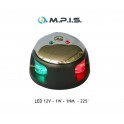 Feu de navigation LED bicolore vert & rouge, 12V 1W, etanche, visibilité 1NM